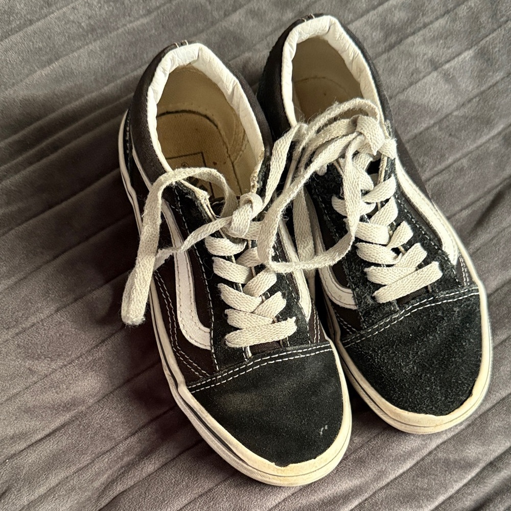 Vans Kids Black and White Sneakers